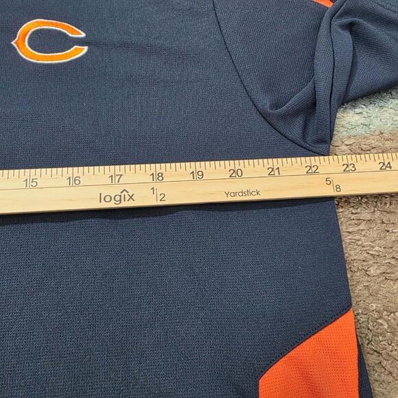 Chicago Bears Polo Shirt Mens Large Blue Reebok Play Dry NFL Football - Picture 7 of 7